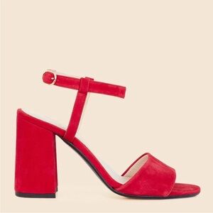 Tara Jarmon Red Leather Rouge Sandals Size 7